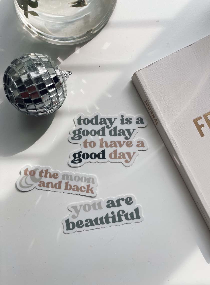  / Inspirational quote stickers by Melanie Vivirito  
