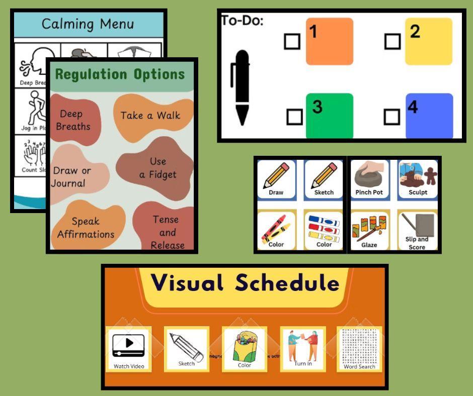 Images of printables / Images of printable materials I made for educators to use.