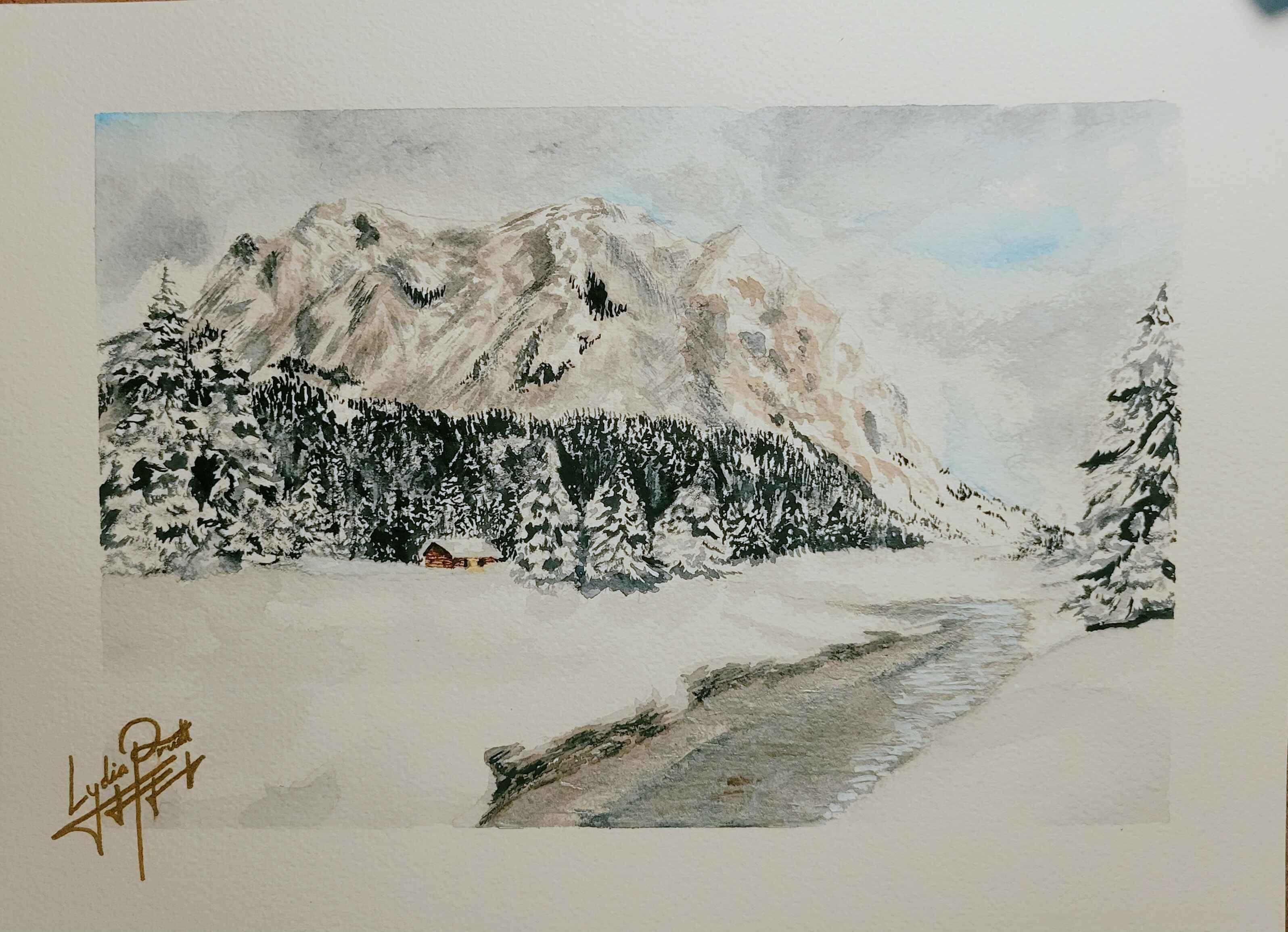  / Watercolor landscape painting by Lydia Pruette 
