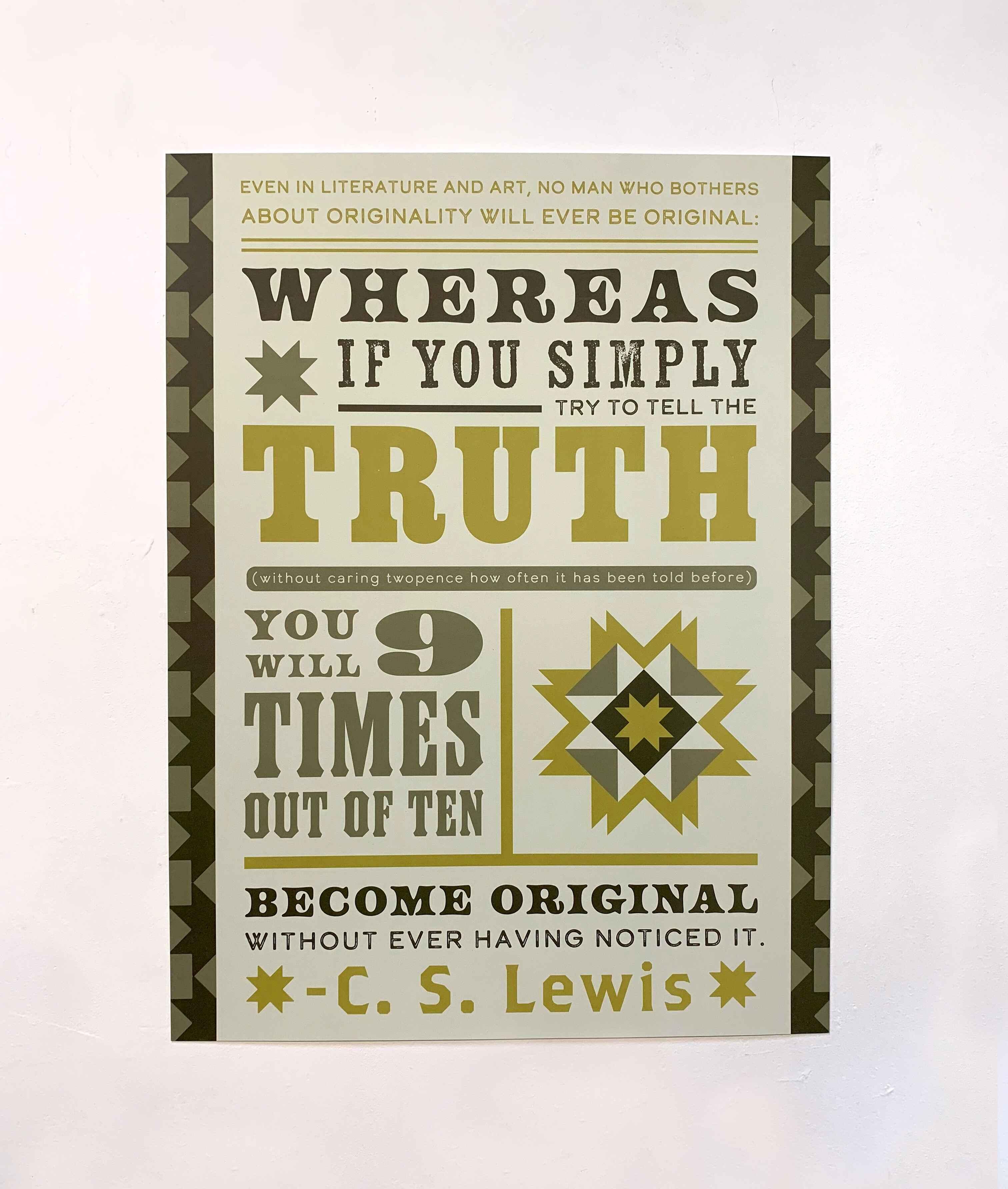  / Traditional letterpress print by Symphony Williams 
