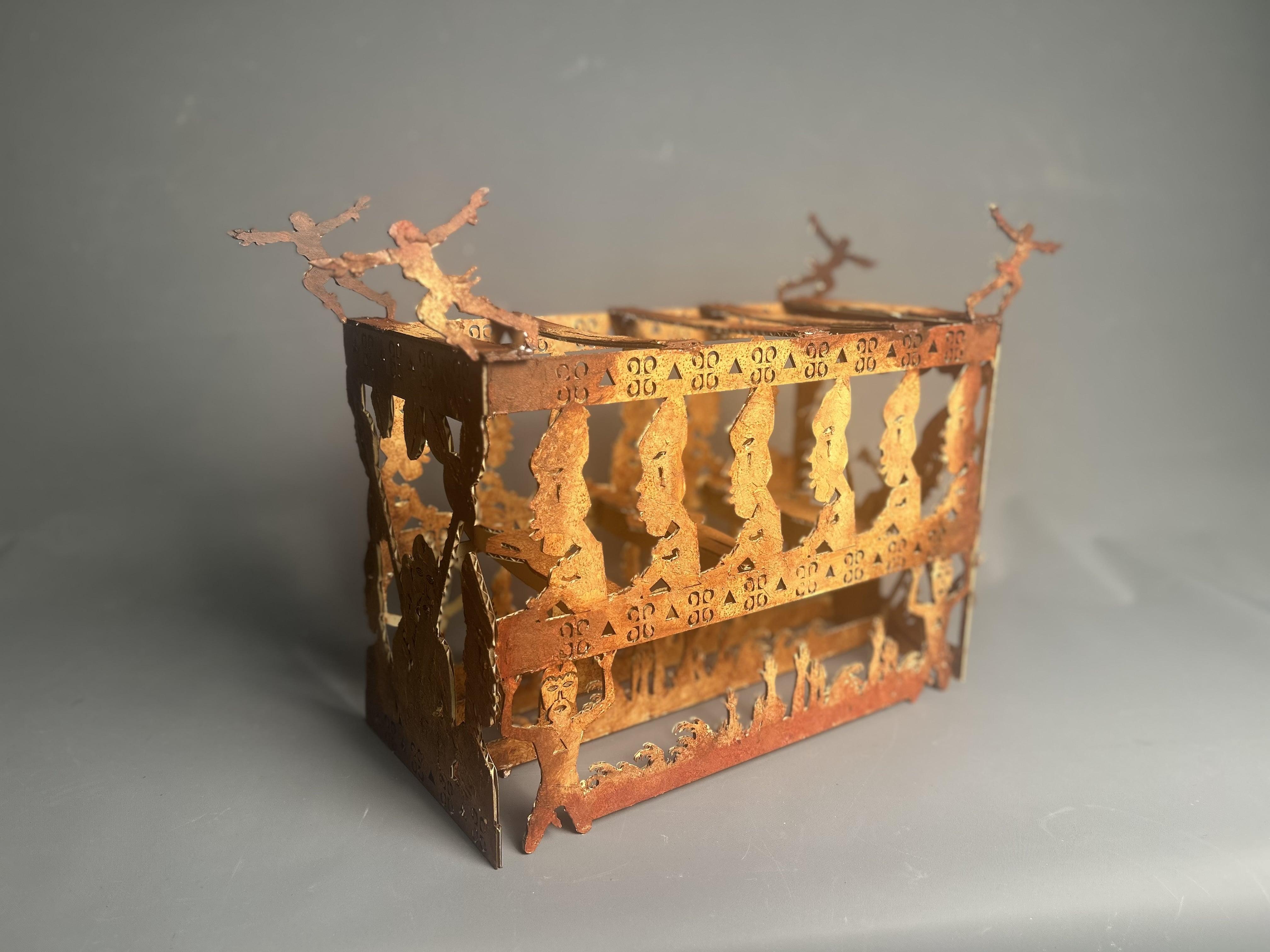 Demetria Lindsey, 2025. Cardboard and acrylic media.  / 