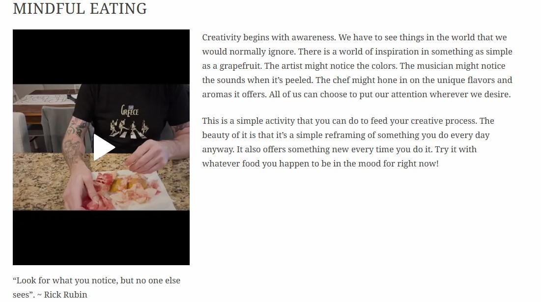  / An exercise in mindfulness 