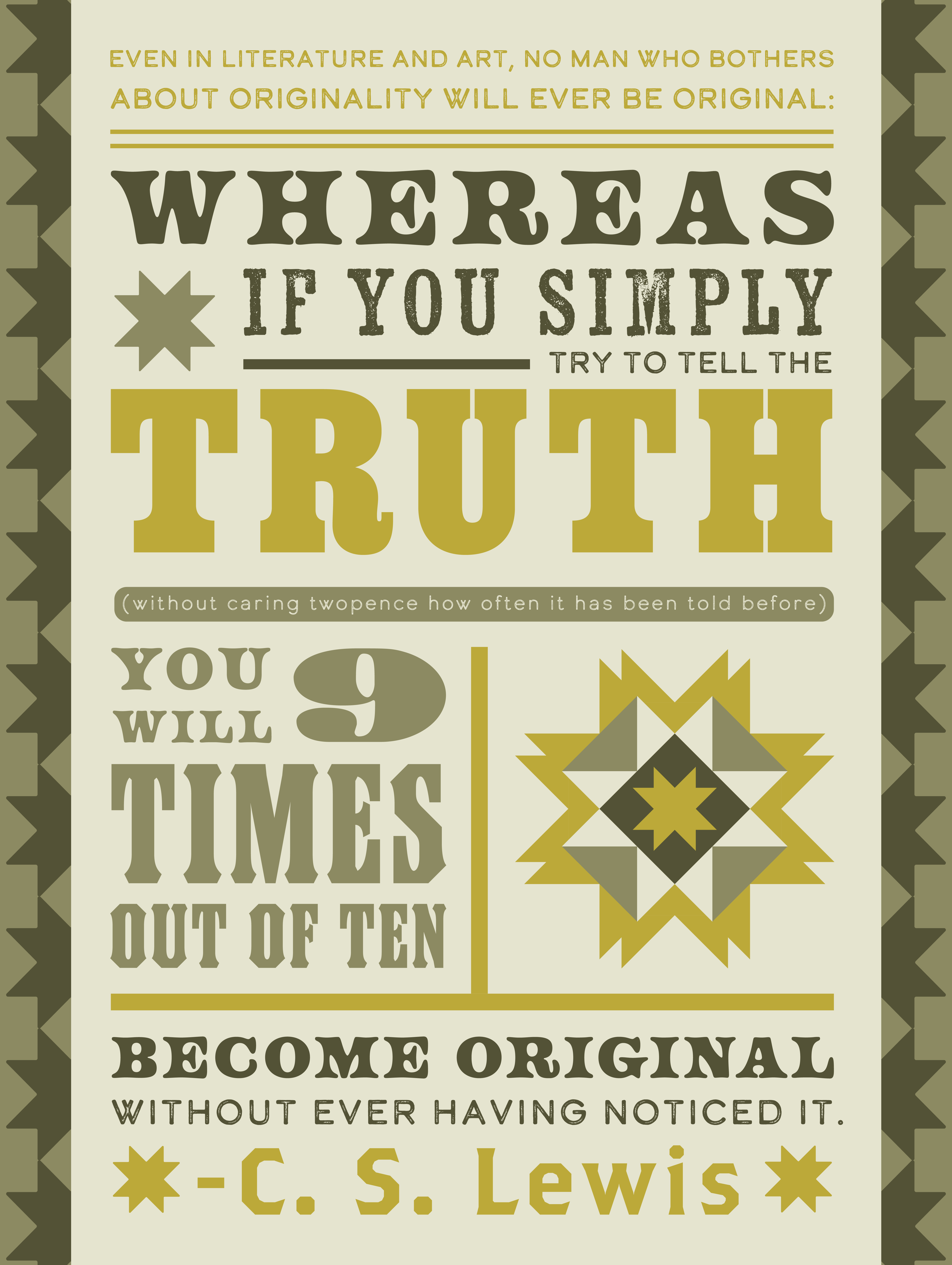 Symphony Williams, "Originality", 2024. Letterpress and Digital.  / 