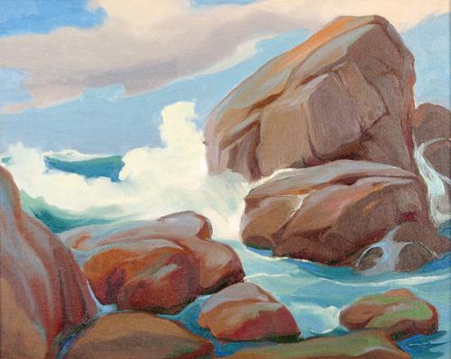  / Athos Menaboni, Livorno, 1935. Oil on canvas board; 13 1/4 × 17 in. (33.7 × 43.2 cm). Gift of D. Russell Clayton, 2007.1.12. 
