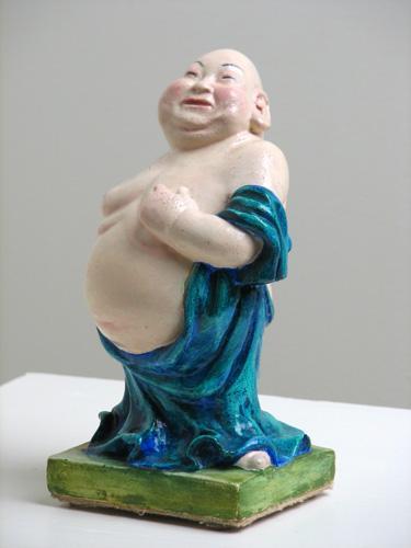  / Athos Menaboni, Joss - God of Good Health and Happiness, c. 1957. Paint on plaster; 7 1/2 × 3 1/2 × 3 1/2 in. (19.1 × 8.9 × 8.9 cm). Gift of D. Russell Clayton, 2008.3.4. 
