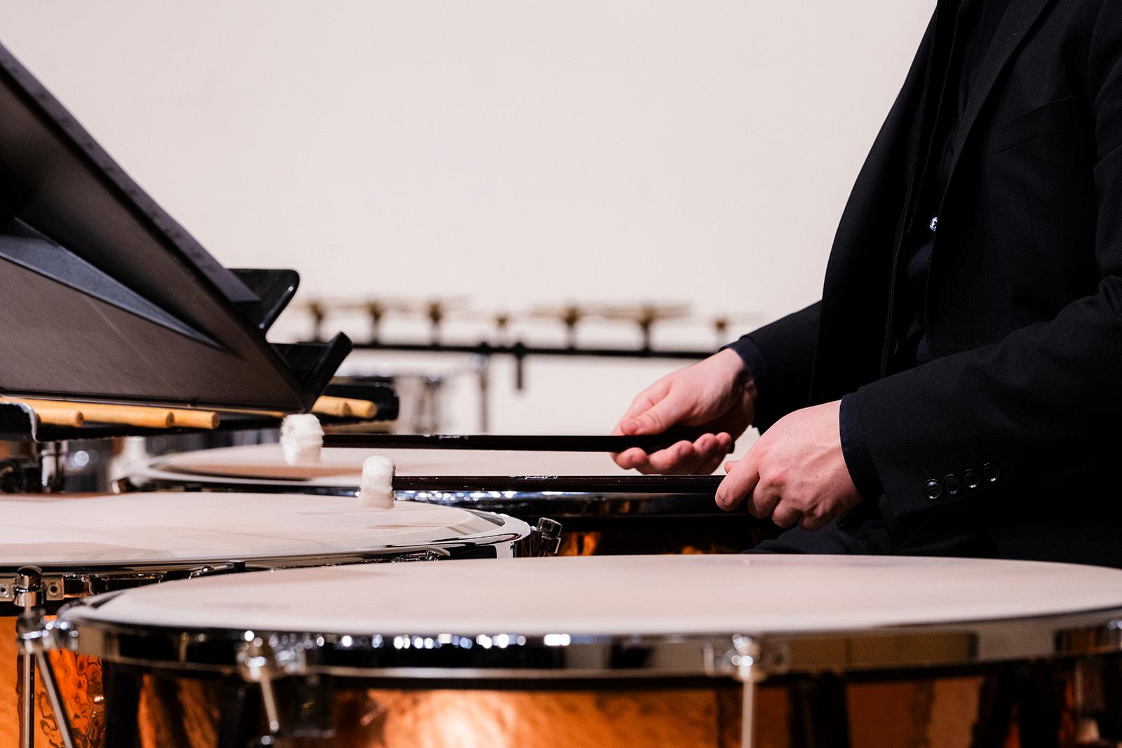 KSU's Percussion Ensemble Members Performing / 