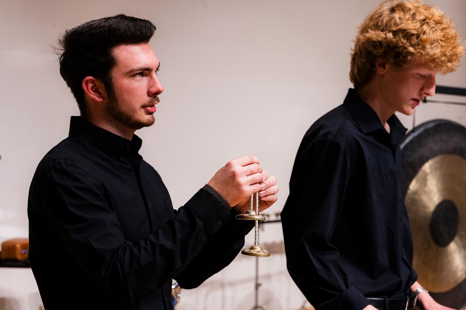 KSU's Percussion Ensemble Members Performing / 