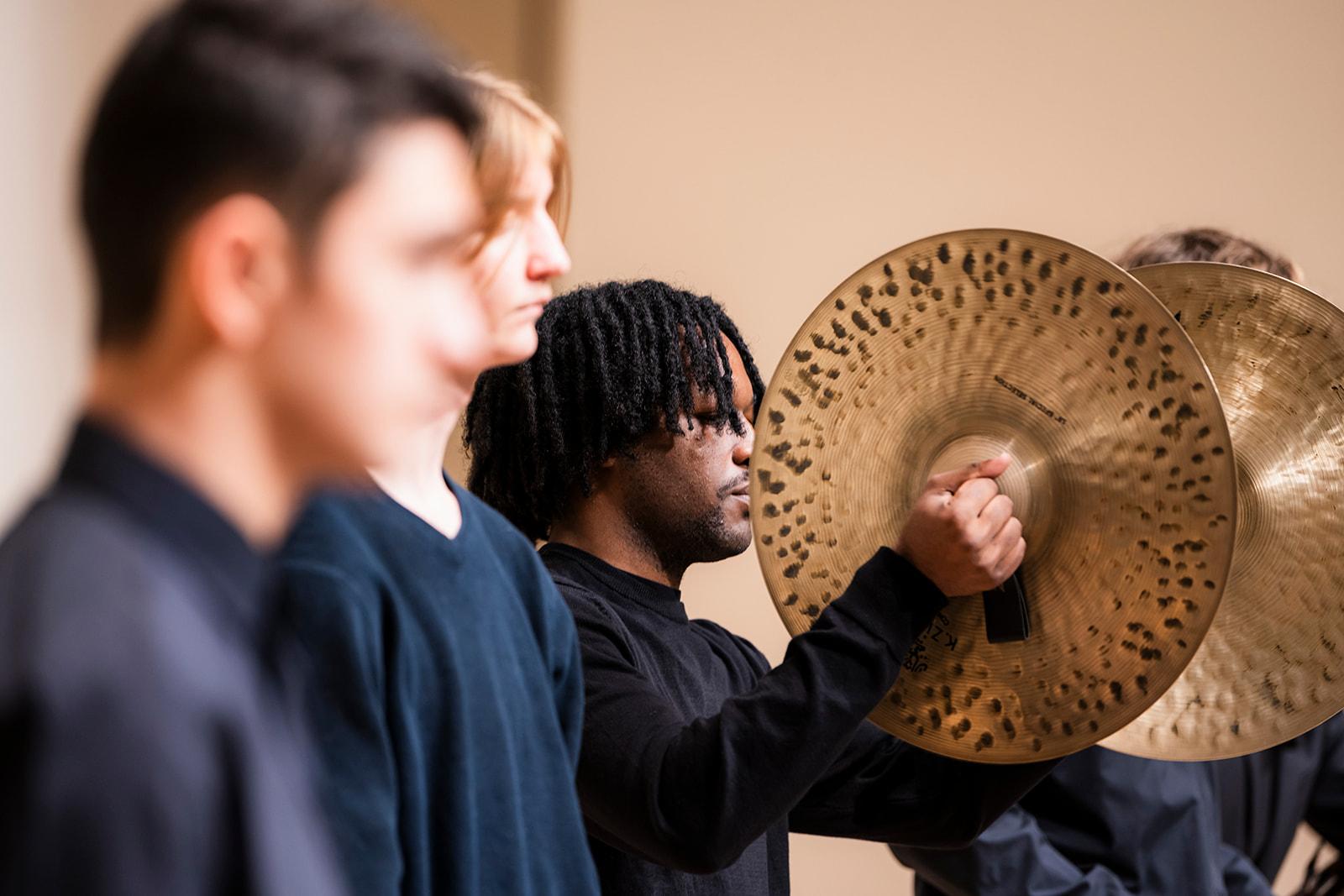 KSU's Percussion Ensemble Members Performing / 