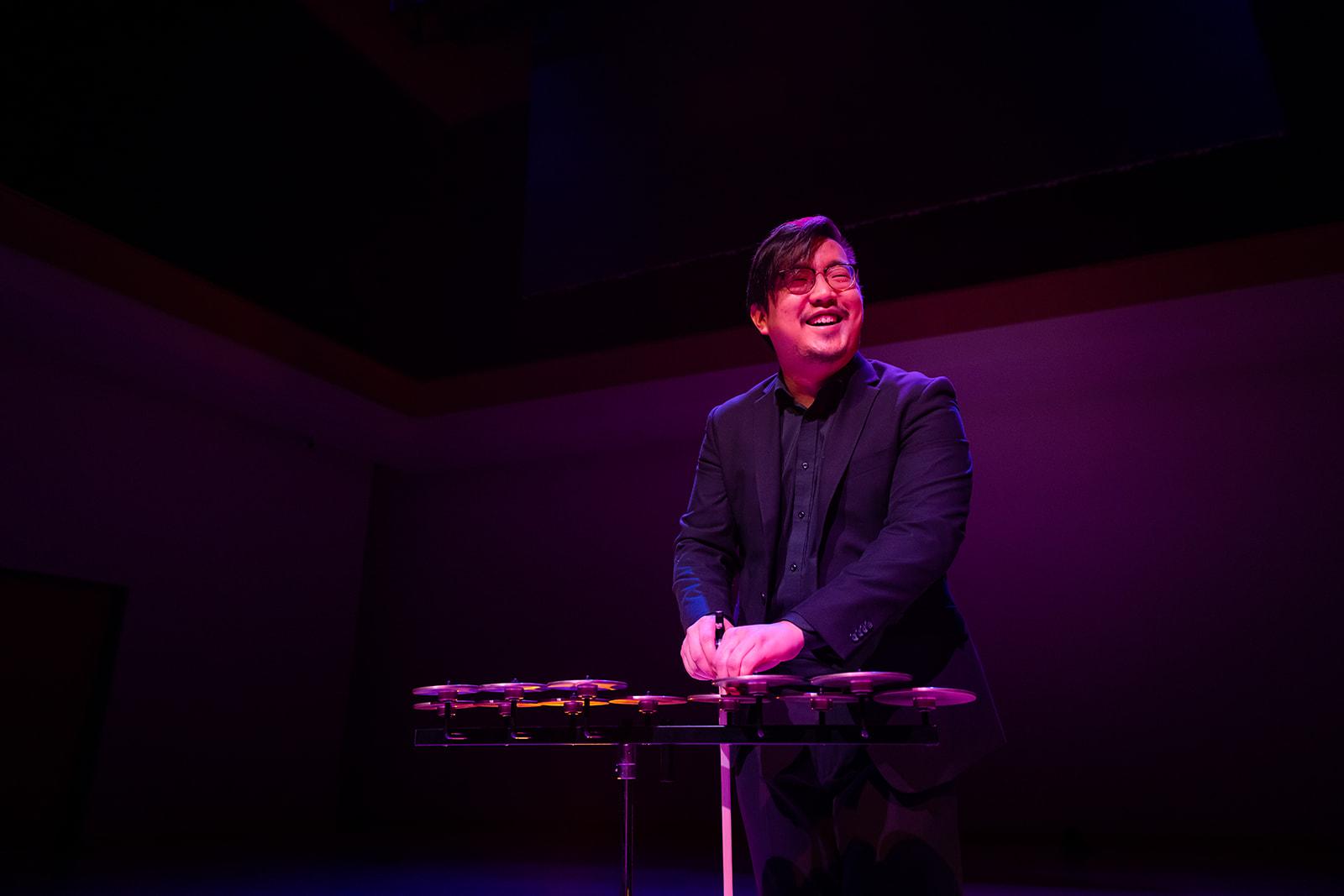 KSU's Percussion Ensemble Members Performing / 