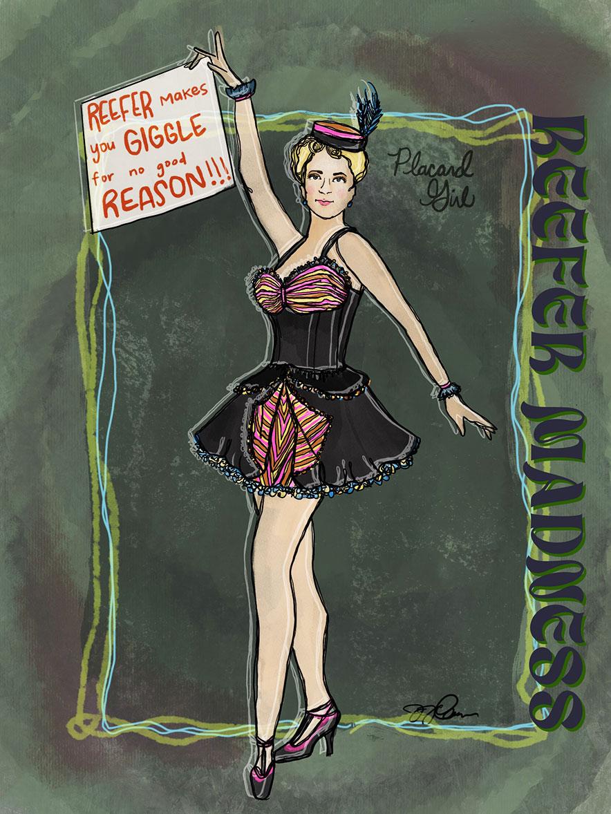 Placard Girl, played by Anna Wooley  / Placard Girl, played by Anna Wooley 