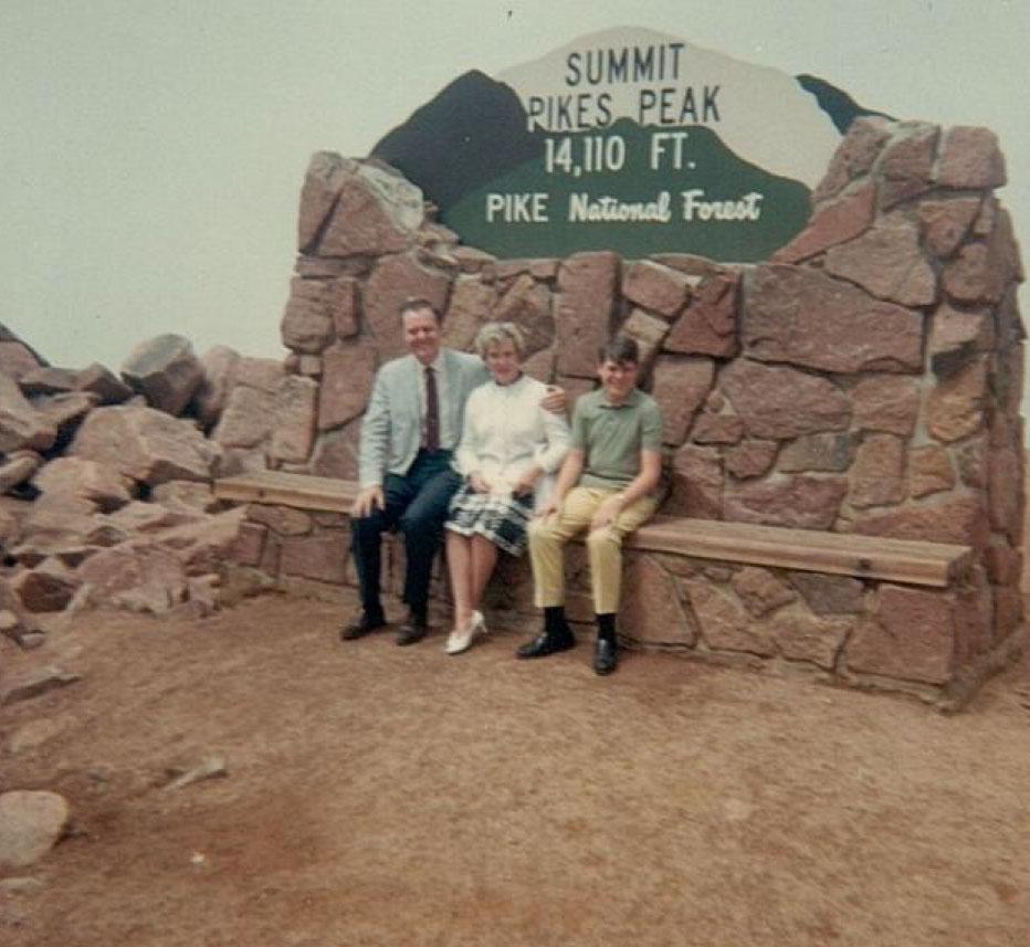  / The Geer Family at Pikes Peak, Colorado, 1966. Left to right: Bob, Mary, and Robert, Jr.  
