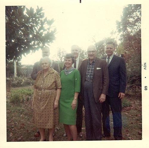  / Left to right, front row: Hattie, Mary, James, and Bob Geer, 1968.  
