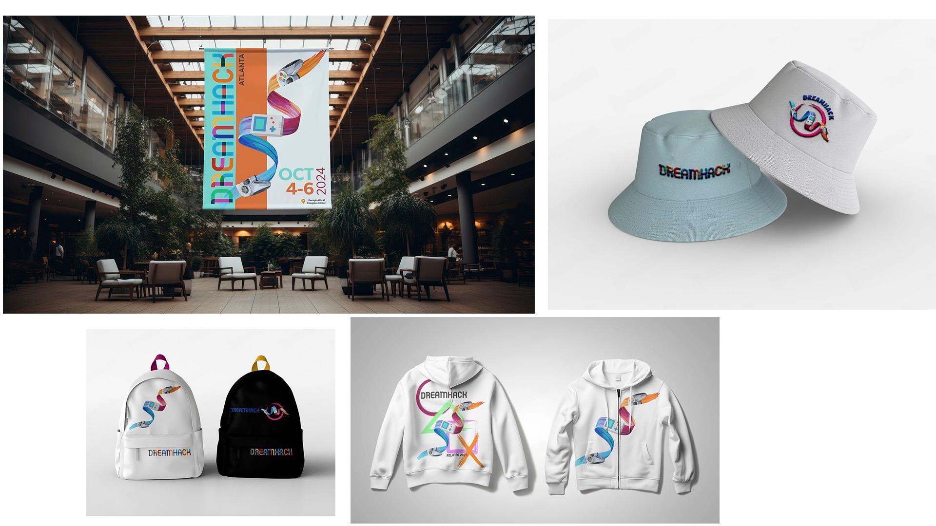  / Tinashe Makina "DreamHack," 20x11.25 inches, 2024. This is dedicated to a gamers convention called DreamHack. I wanted to achieve a colorful artistic style. 
