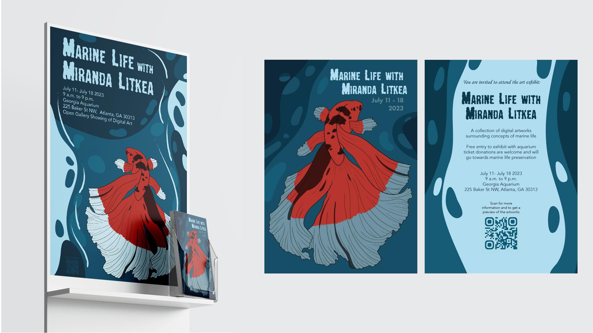  / Miranda Litkea, “Mock Gallery Invitation and Poster," printed invitations and poster, 2022 
