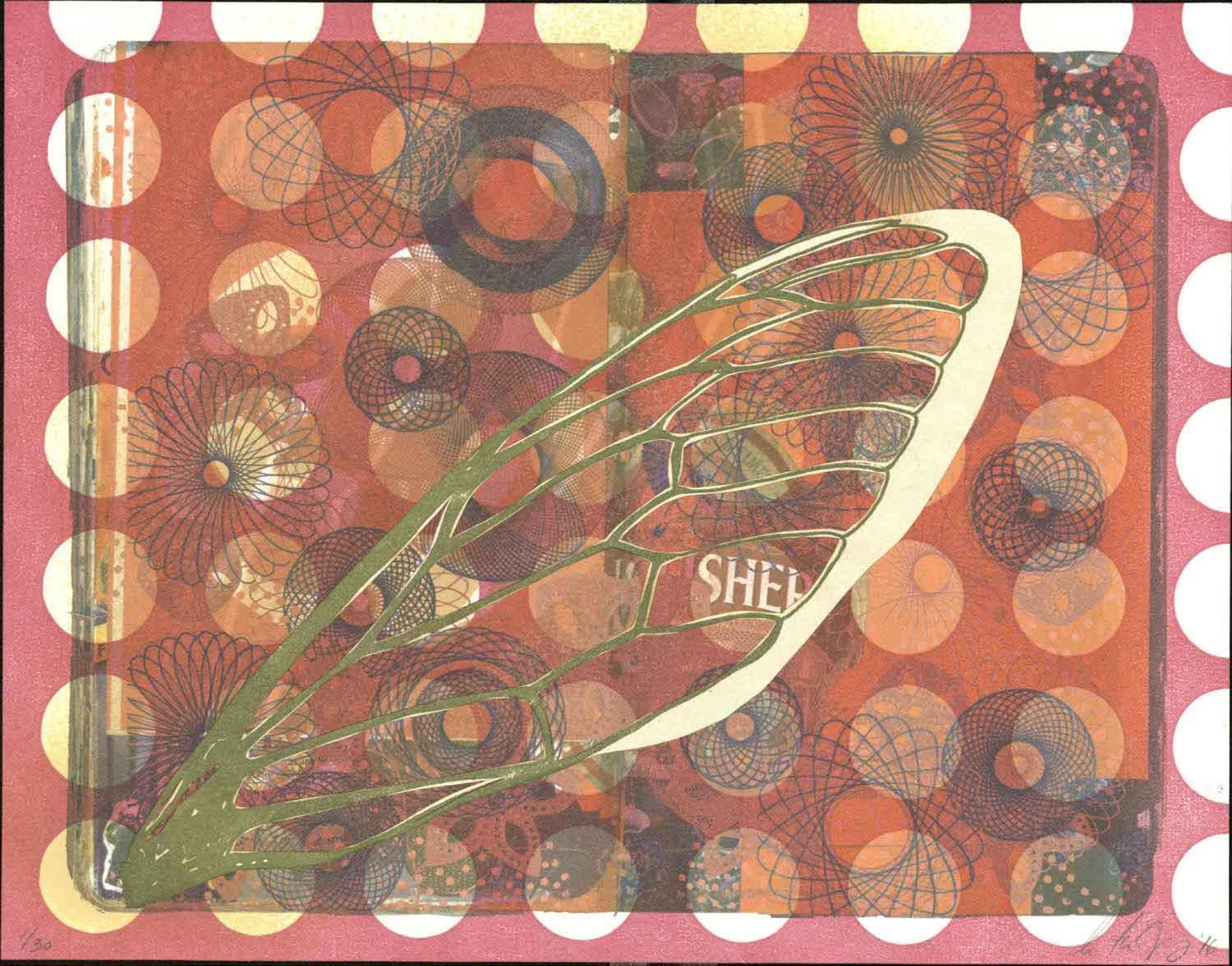 Kathryn Polk / Kathryn Polk "92,955,807.273 mi", 2013. From the portfolio, The Hidden Room in the House, Ink on paper, stone and plate lithograph. Gift of the artist 2016.31.1z © Kathryn Polk 