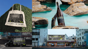 Taste of Yore  / "Taste of Yore," packaging and advertisement, 2022. Packaging design for a wine company focused on merging the past and the present. 