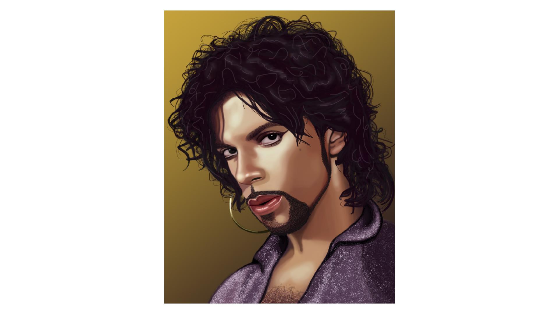 Prince  / “Prince,” electronic illustration, 11 x 14, 2021. This electronic illustration is a portrait of Prince. 