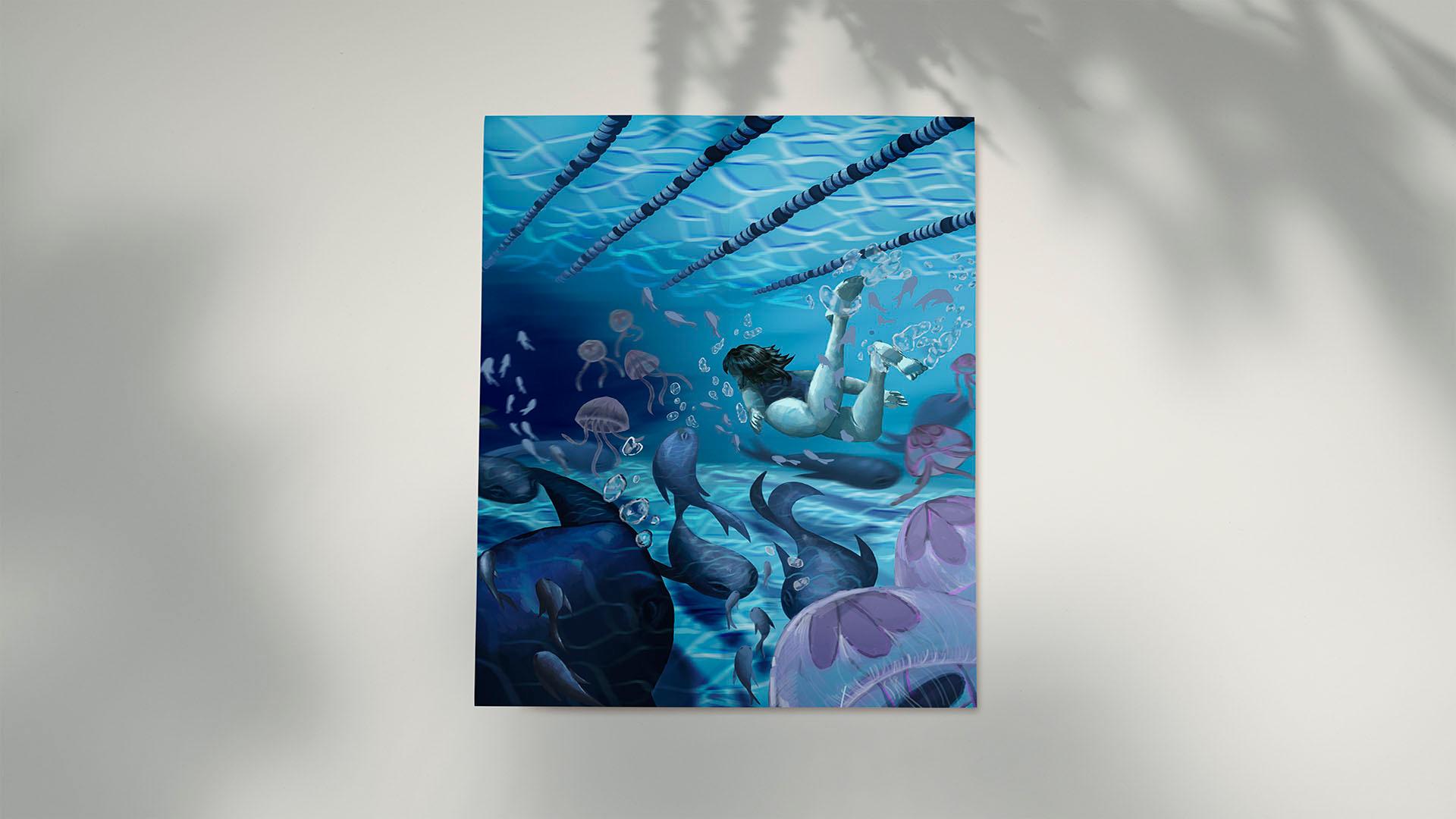 Summer Illustration  / “Summer Illustration”, digital illustration, 8.5 x 11 inches, 2023. This was a digital illustration meant to evoke memories connected to summertime. 