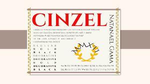 Cinzel  / “Cinzel,” Typeface Poster, 11x8.5 inch, 2023. This is a poster displaying the characteristics, fonts, and styles of the Cinzel font 