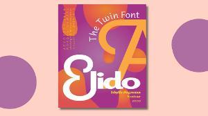 Elido  / “Elido,” Type Poster, 8.5x11 inch, 2024. This is a poster displaying the characteristics, fonts, and styles of the Elido font 