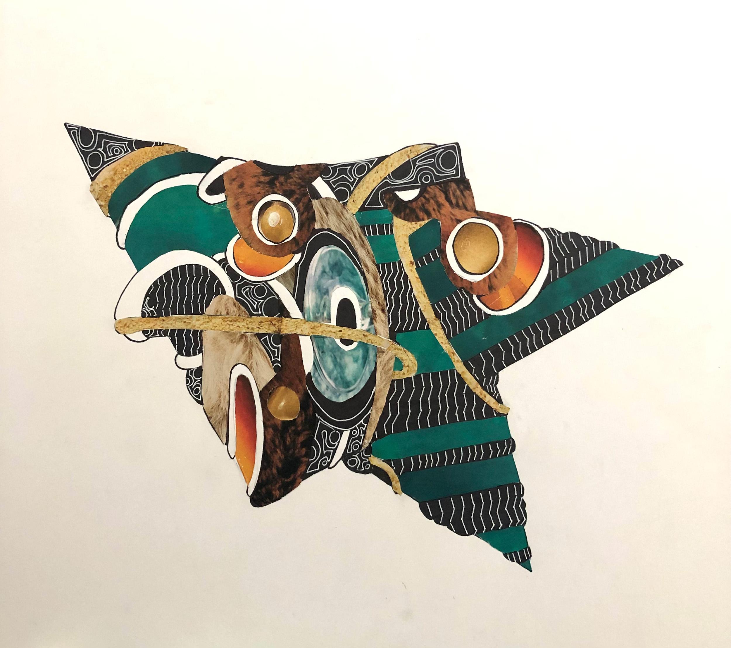 Emily Jaimes  / Emily Jaimes, Textures, 8x8 inches magazine papers and sharpie pens, Fall 2023 