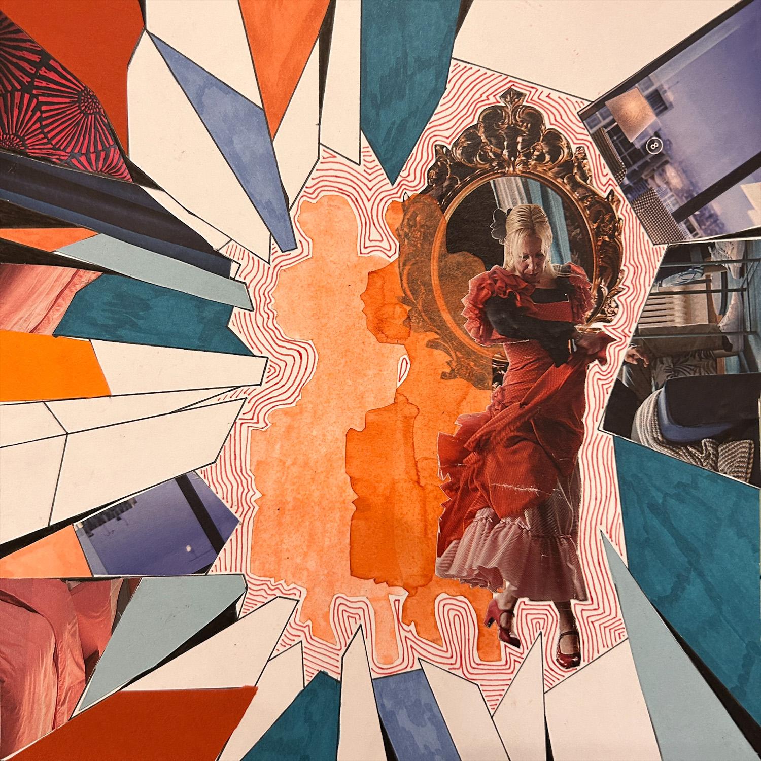 Sayeeda Nicholas  / Sayeeda Nicholas,Textures, 8x8 inches magazine papers and sharpie pens, Fall 2023 