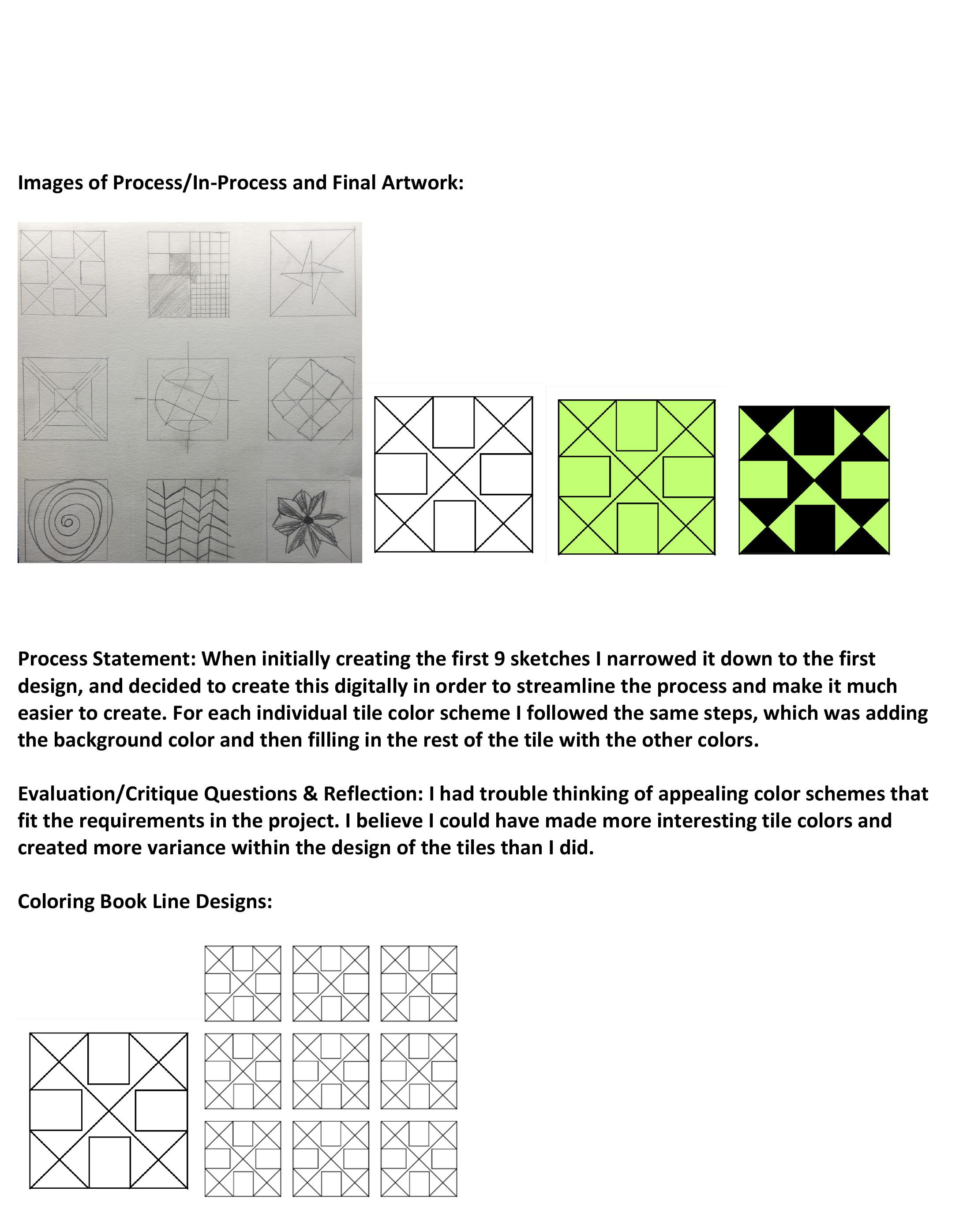 Aiden West  / Aiden West, Digital, Tile Project Color Schemes, Fall 2023, 2D Design  