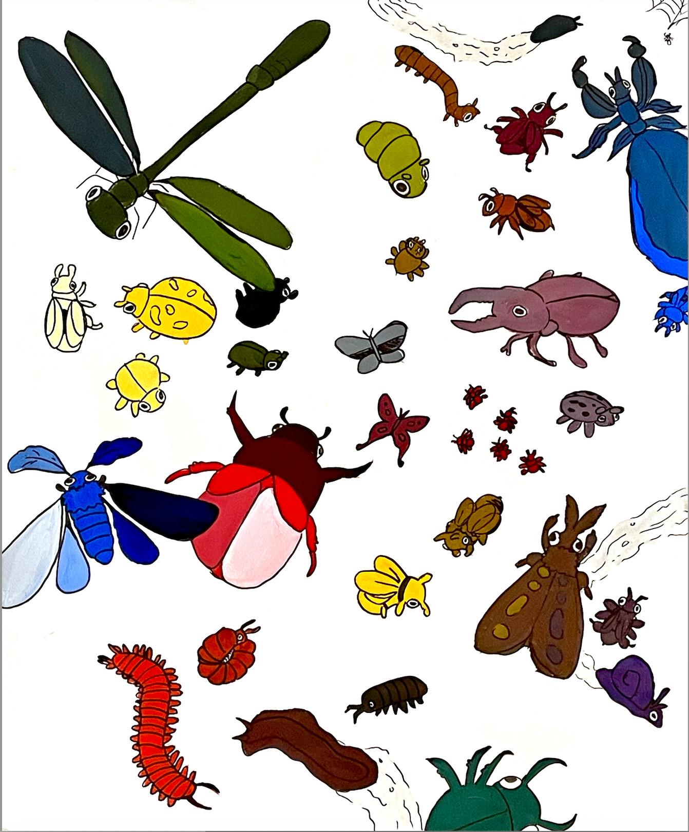 Piper Pearson  / Piper Pearson - Attributes of Color - 17x14 Gouache on Bristol Board 2023 