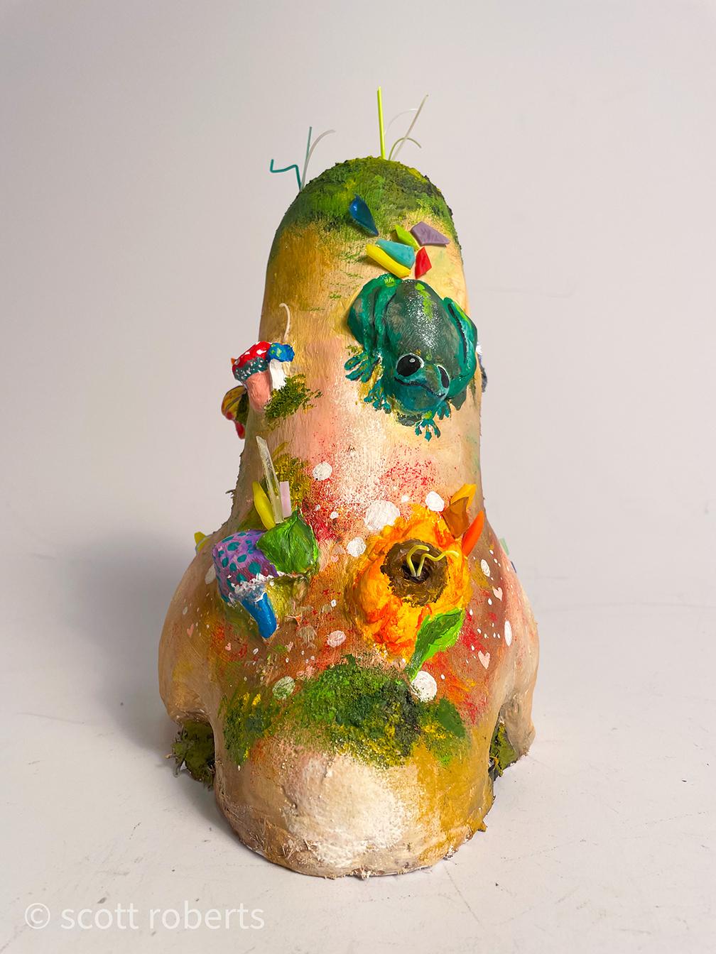 Olive Roberts  / Olive Roberts, Nature Nose, plaster, trees, acrylic, 7x15x5, 2022 