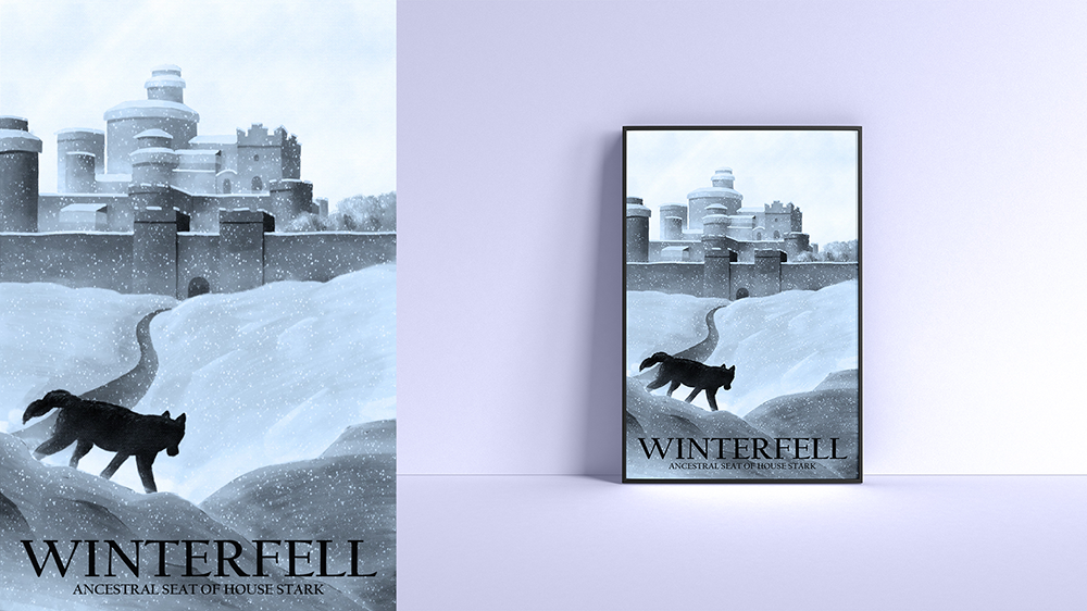 Winterfell Travel Poster / 
