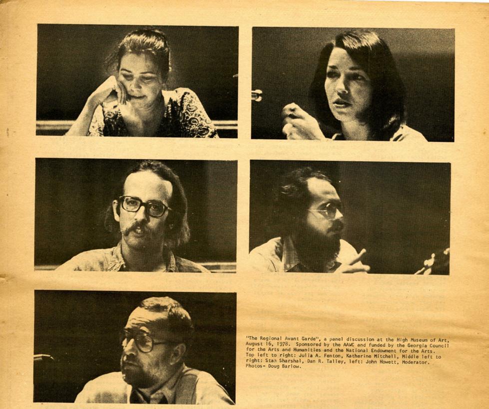 Abi Miller - Image 2 - AAWC  / ’The Regional Avant Garde,’ a panel discussion at the High Museum of Art, August 16, 1978. Sponsored by the AAWC. Image source: Atlanta Art Workers Coalition Newspaper vol. 2, no. 5 (1978).  