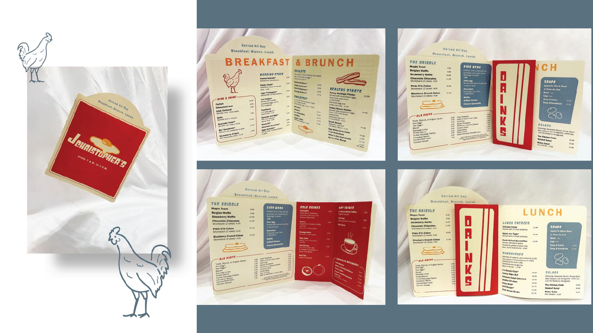 J Christopher's Menu Redesign  / 