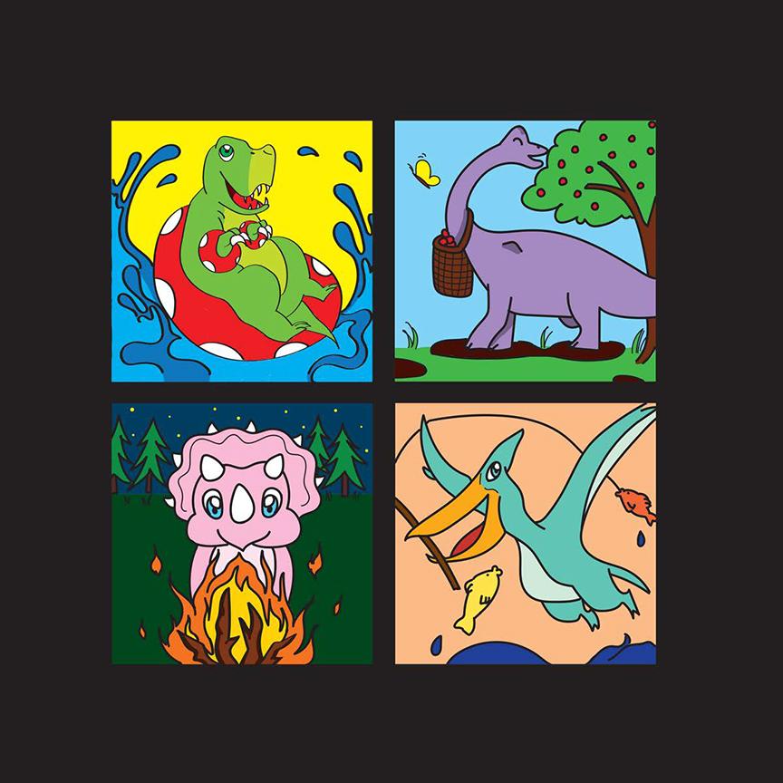 Kyra Newell  / Kyra Newell, Amusement Park Icons, with target audience of young children. Icons show good ideation and concepts for the target audience using line, shape and an appropriate color scheme. Adobe Illustrator, 5"x5" , 2022 