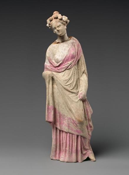 Aether Bosarge - Image 2  / Terracotta statuette of a woman. Unknown. Late 3rd cent. BCE. Terracotta. 0.29 m/11.38’. Metropolitan Museum of Art, New York, USA.  