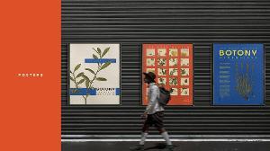 BOTONY EXHIBITION POSTERS  / “BOTONY EXHIBITION POSTERS,” Print, 11x17 inches 2024. These posters were a personal project that combined royalty-free Victorian botany illustrations with modern typefaces. 