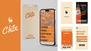Chix  / Chix is a hypothetical restaurant app that provides a quick and easy user experience. My personal goal was to create an interface that was simple and functional, without it being sterile and boring.  