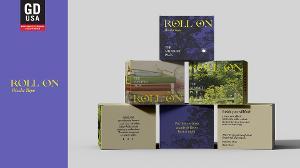 ROLL ON  / “ROLL ON,” Package Design, 2x2x2 inches, 2023. Roll On is a hypothetical company that creates specialized washi-tape. The goal of the project was to create a small package for something you would find in an office. 