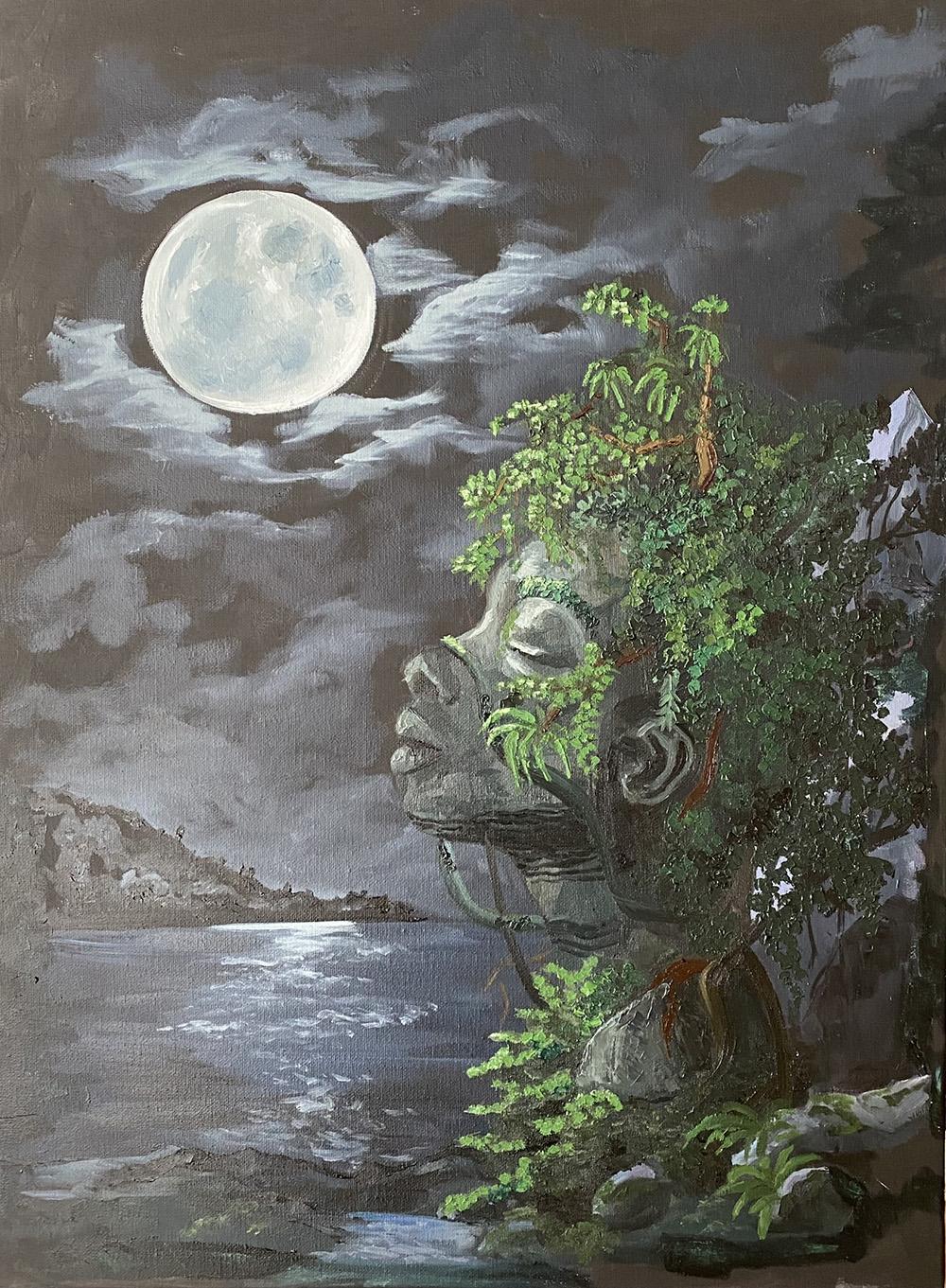 Belinda Person - Image 1  / Belinda Person, Mama Killa. Oil on canvas, 2024, 18 x20 inches. 