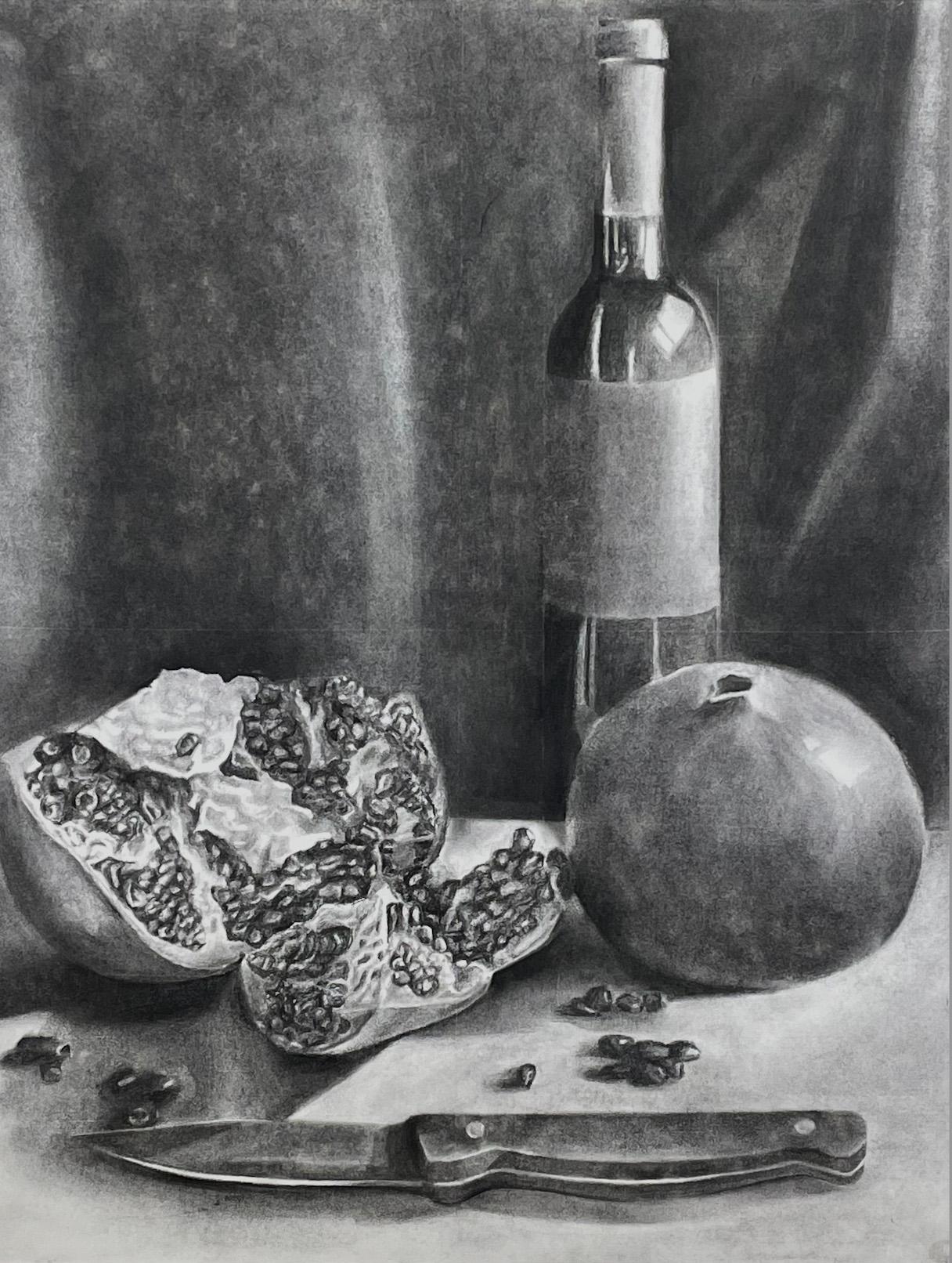 Lauren Galvin  / Lauren Galvin - Memento Mori - 24x18 Charcoal 2023 