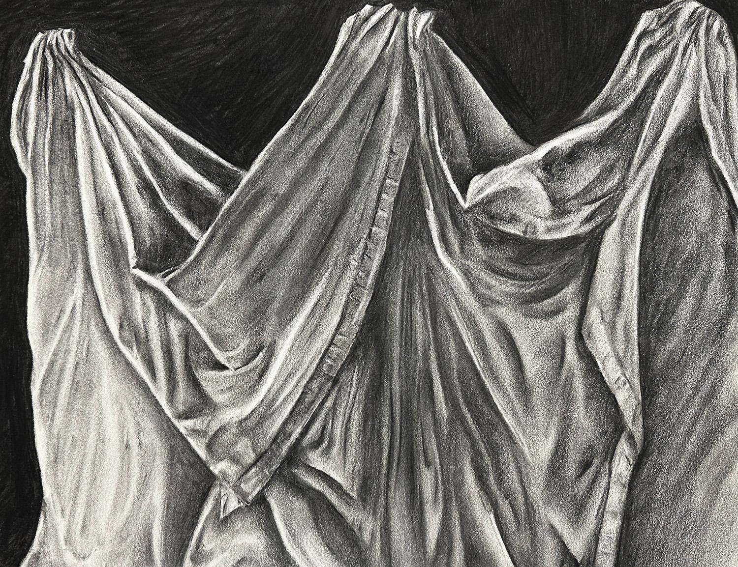 Sierra Neudorfer  / Sierra Neudorfer, Drapery, 18x24", charcoal on paper 