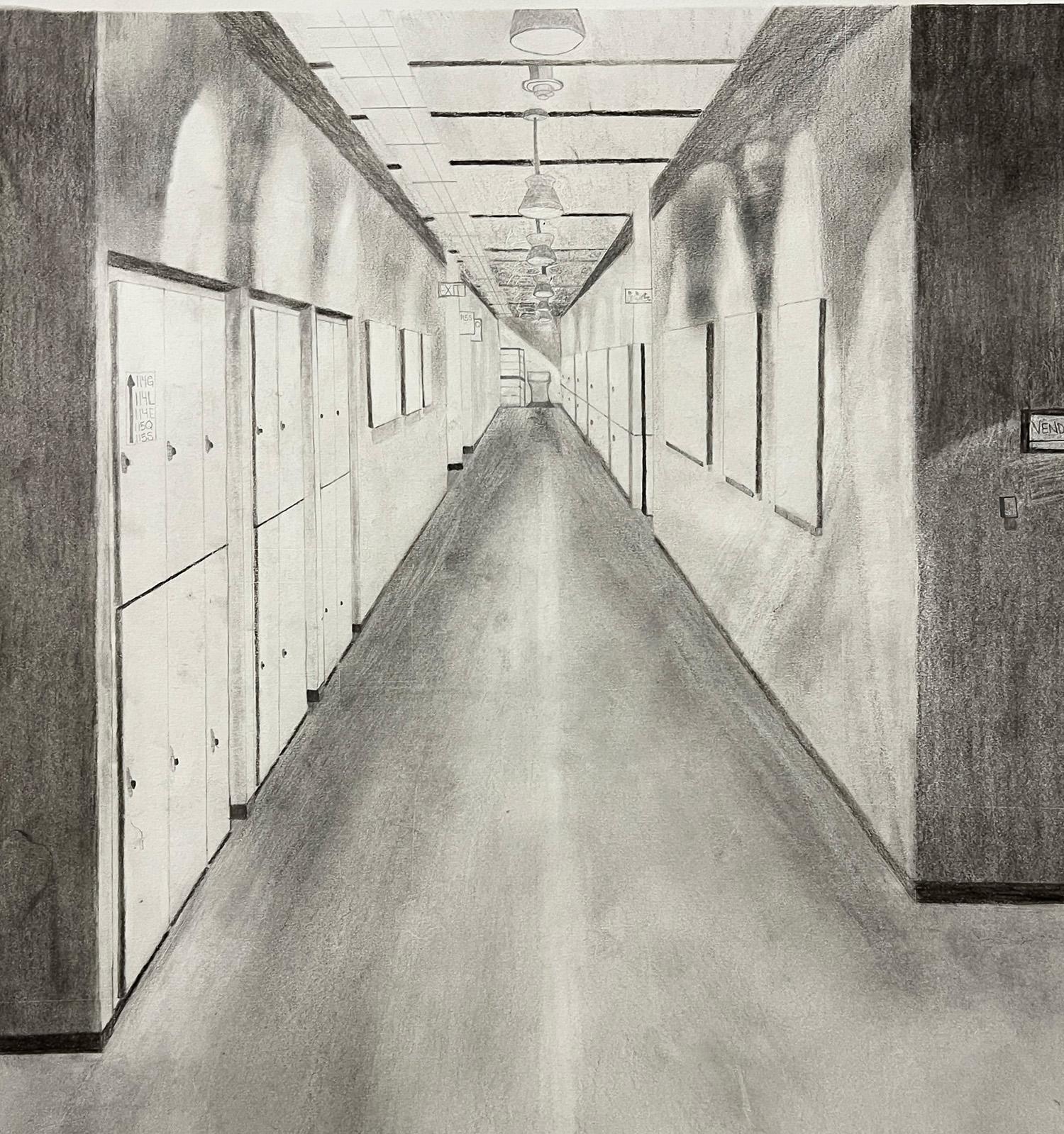 Selina Smith  / Selina Smith, Perspective, pencil and charcoal on paper 