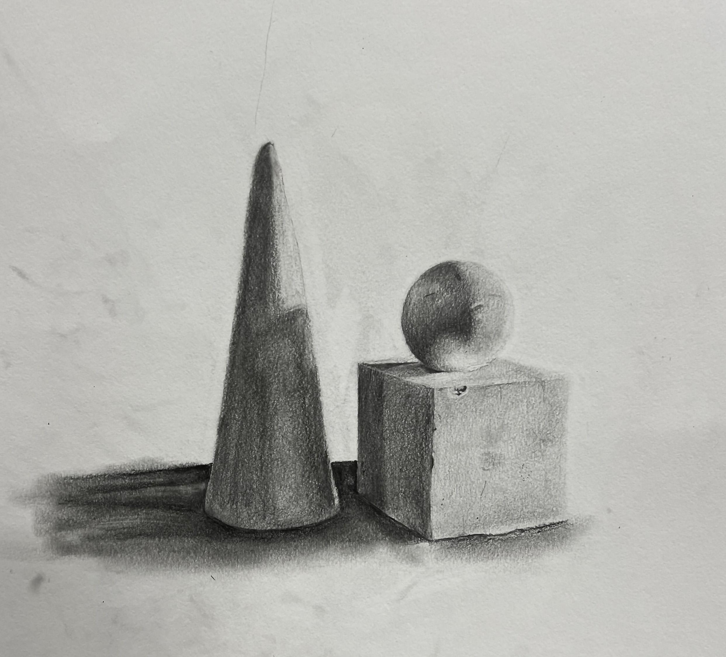 Sierra Neudorfer  / Sierra Neudorfer, Form and Space, 18x24", pencil on paper 