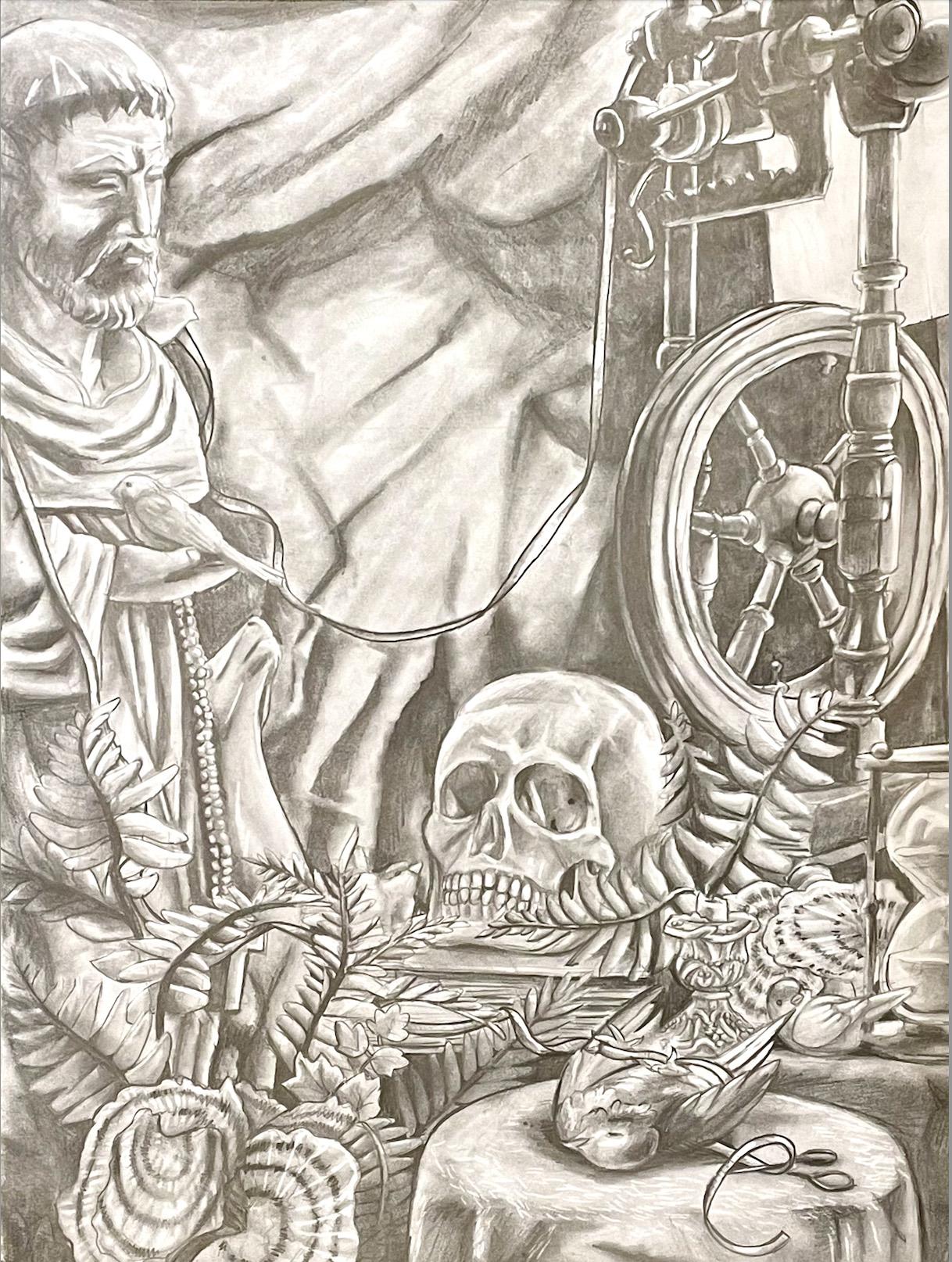 Emily Ross  / Emily Ross - Memento Mori - 24x18 Graphite 2023 