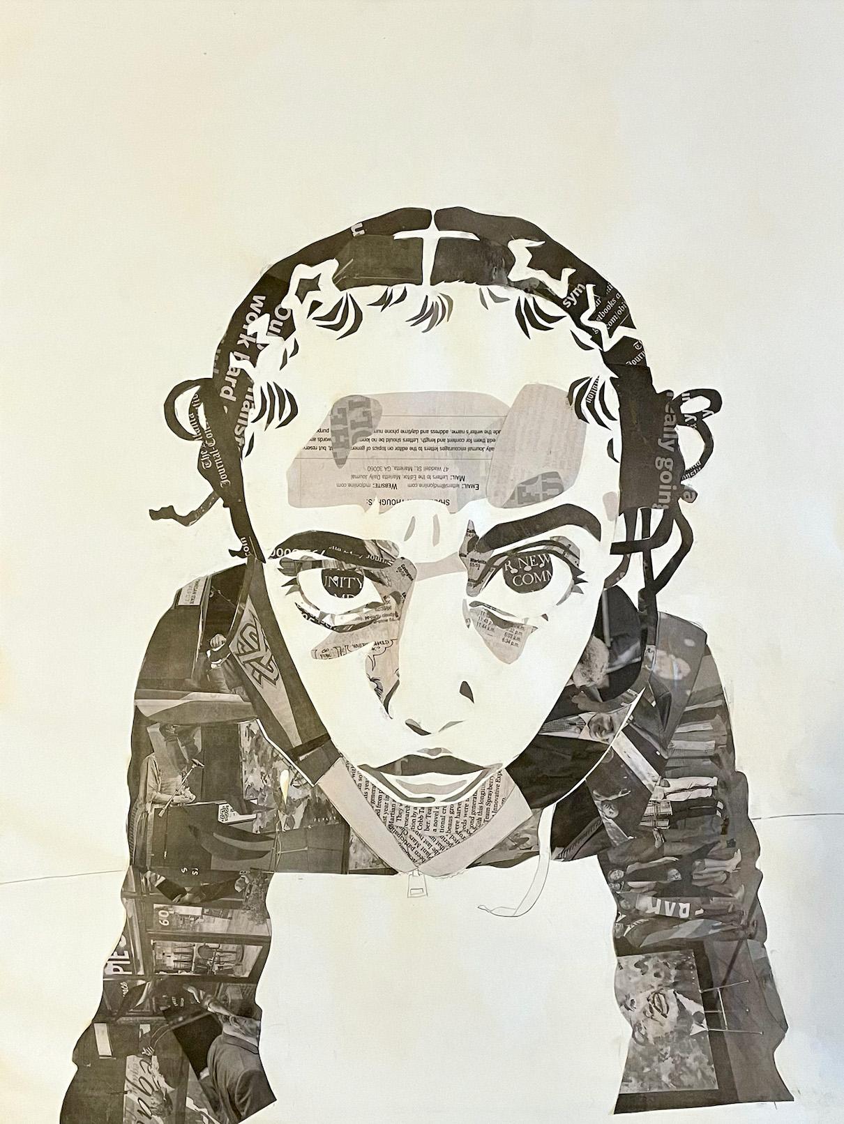 Asia Robinson  / Asia Robinson - Newspaper Self-Portrait - 24x18 Collage 2023 