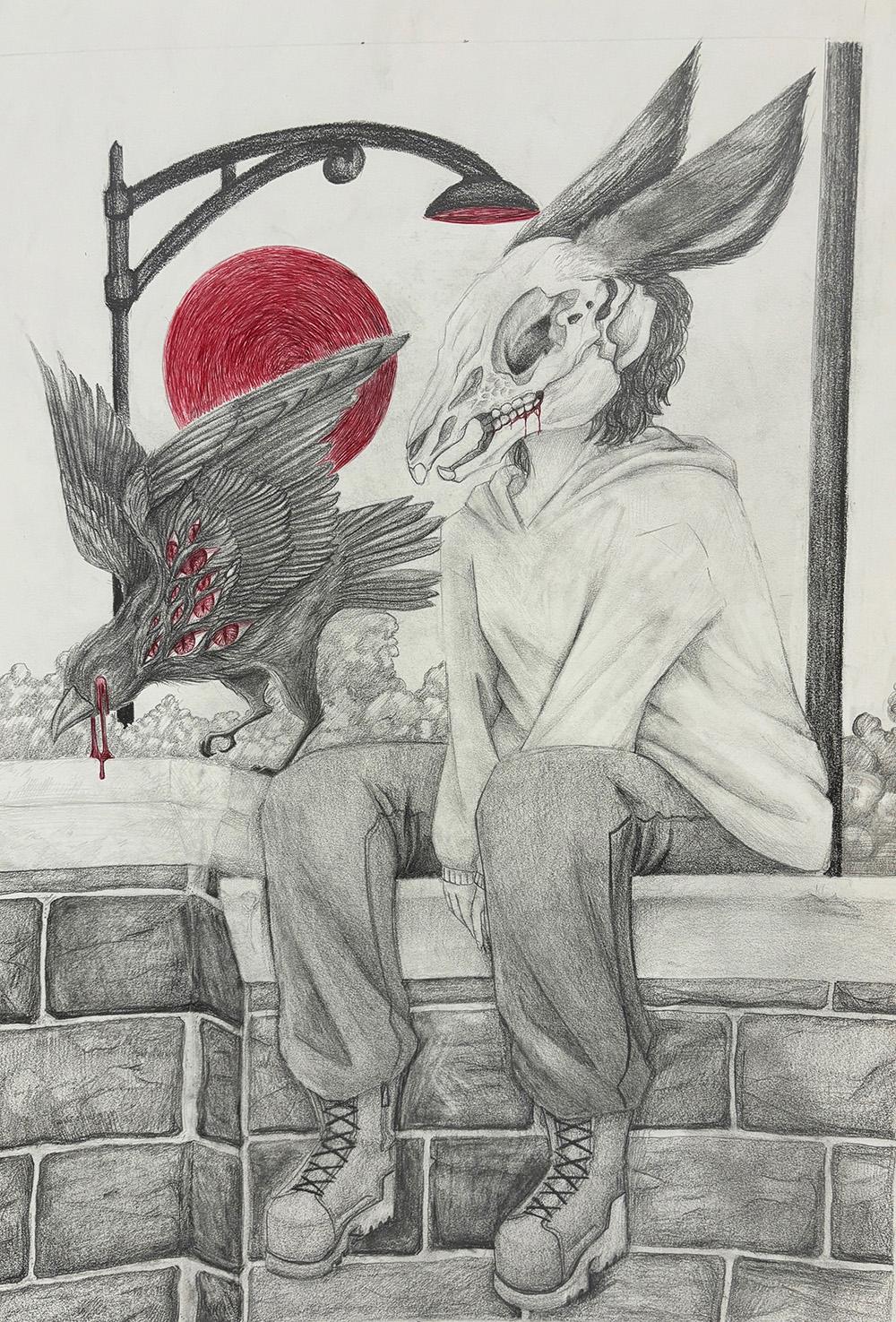 Rory Biroschik  / Rory Biroschik, Untitled, 22” x 16”, Graphite and ballpoint pen, 2023 