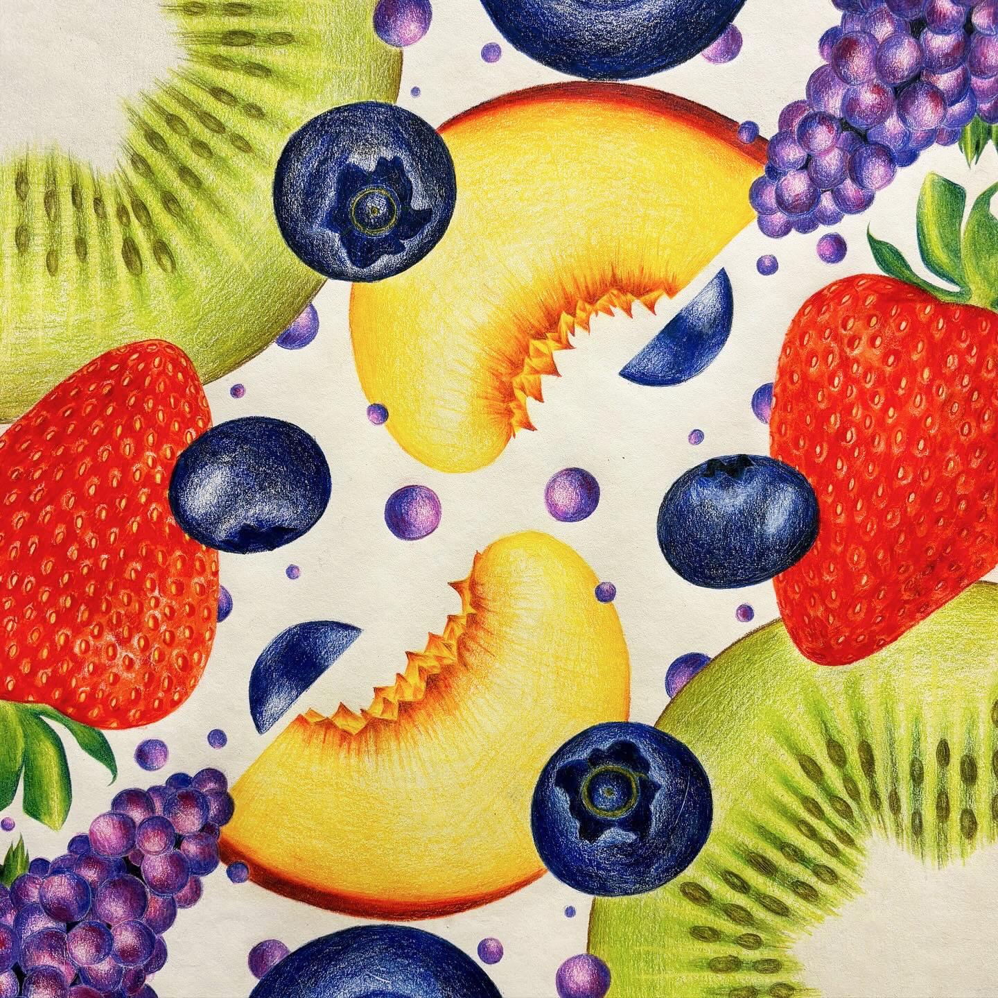 Reagan Jowers  / Reagan Jowers, Untitled, 14” x 14”, Color pencil, 2023 