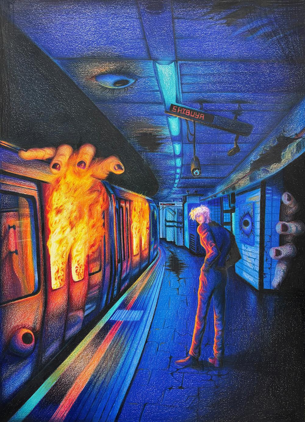 Ethan Owen  / Ethan Owen, Untitled, 24” x 18”, Color pencil, 2023 