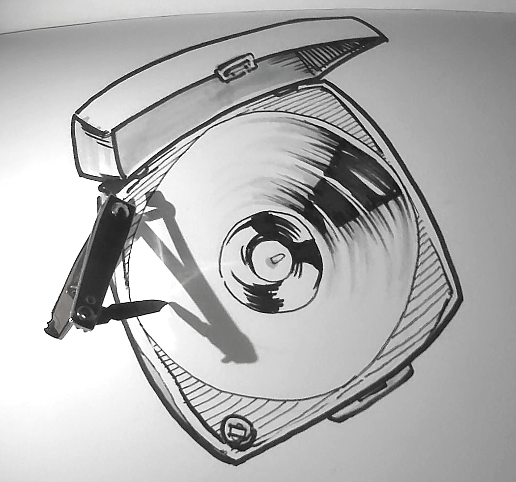 Ellis Hamburge  / Ellis Hamburger - Erased Charcoal Drawing - 18x24 2023 