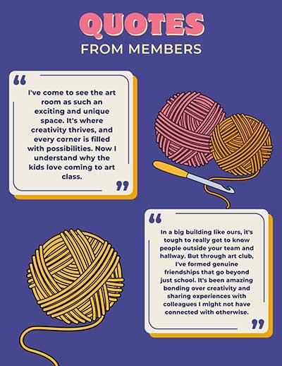  / More quotes from the members of the club.  
