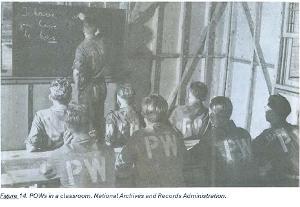 POWs in a classroom  / POWs in a classroom. Courtesy of National Archives and Records Administration. 